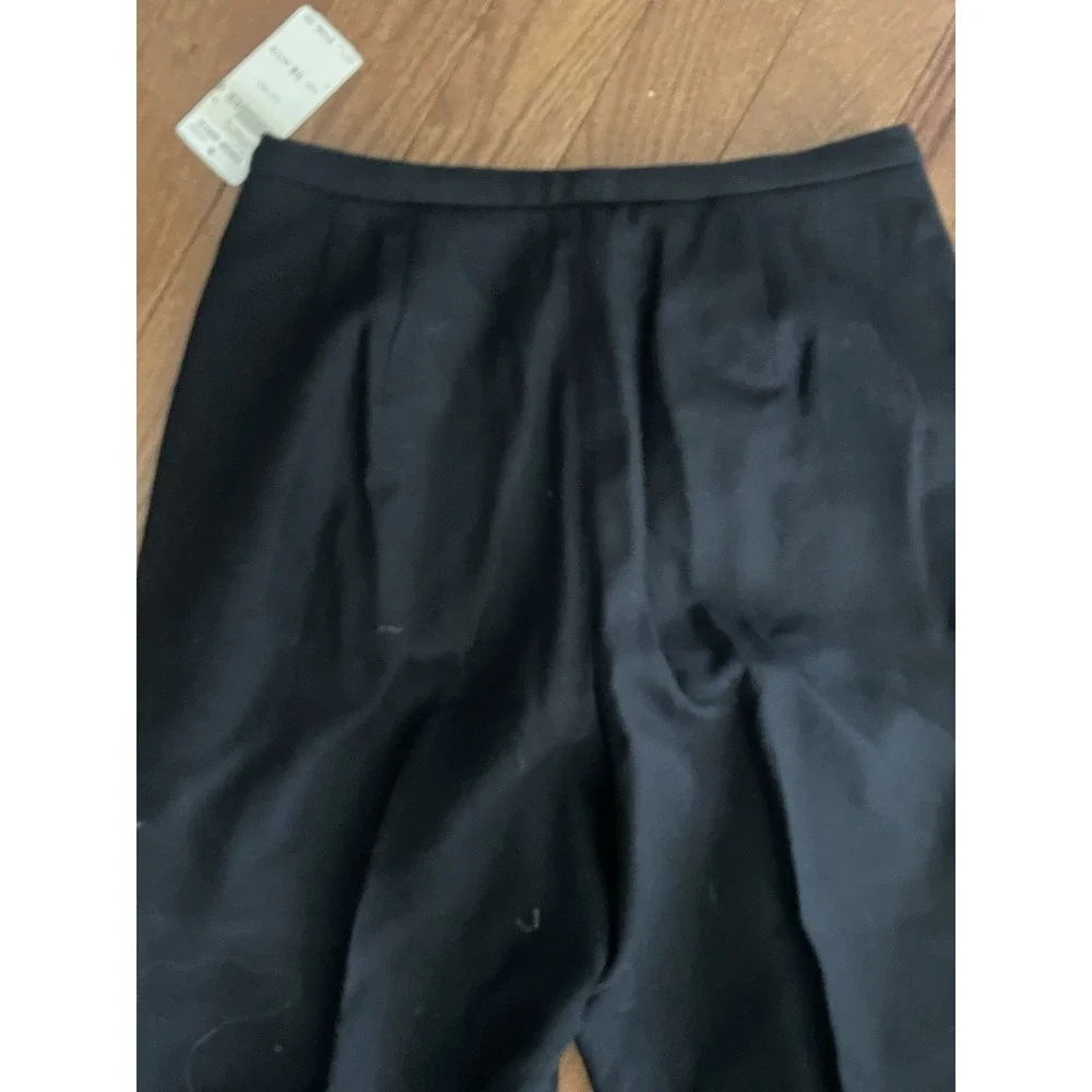 NEW Vintage PENDLETON High Rise Black Wool Trousers Pants Sz 14 P Straight Lined